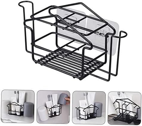 Ciieeo Wall Mounted Toothbrush Holder Shampoo Storage Stand