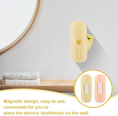 Two-Piece Electric Toothbrush Holders - Magnetic Durable for Home Use