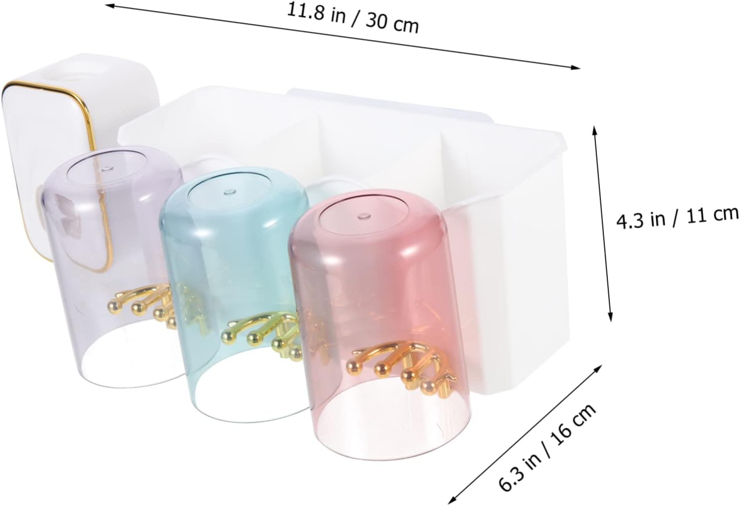 Stylish Wall-Mounted Toothbrush Holder Toothpaste Squeezer Organizer