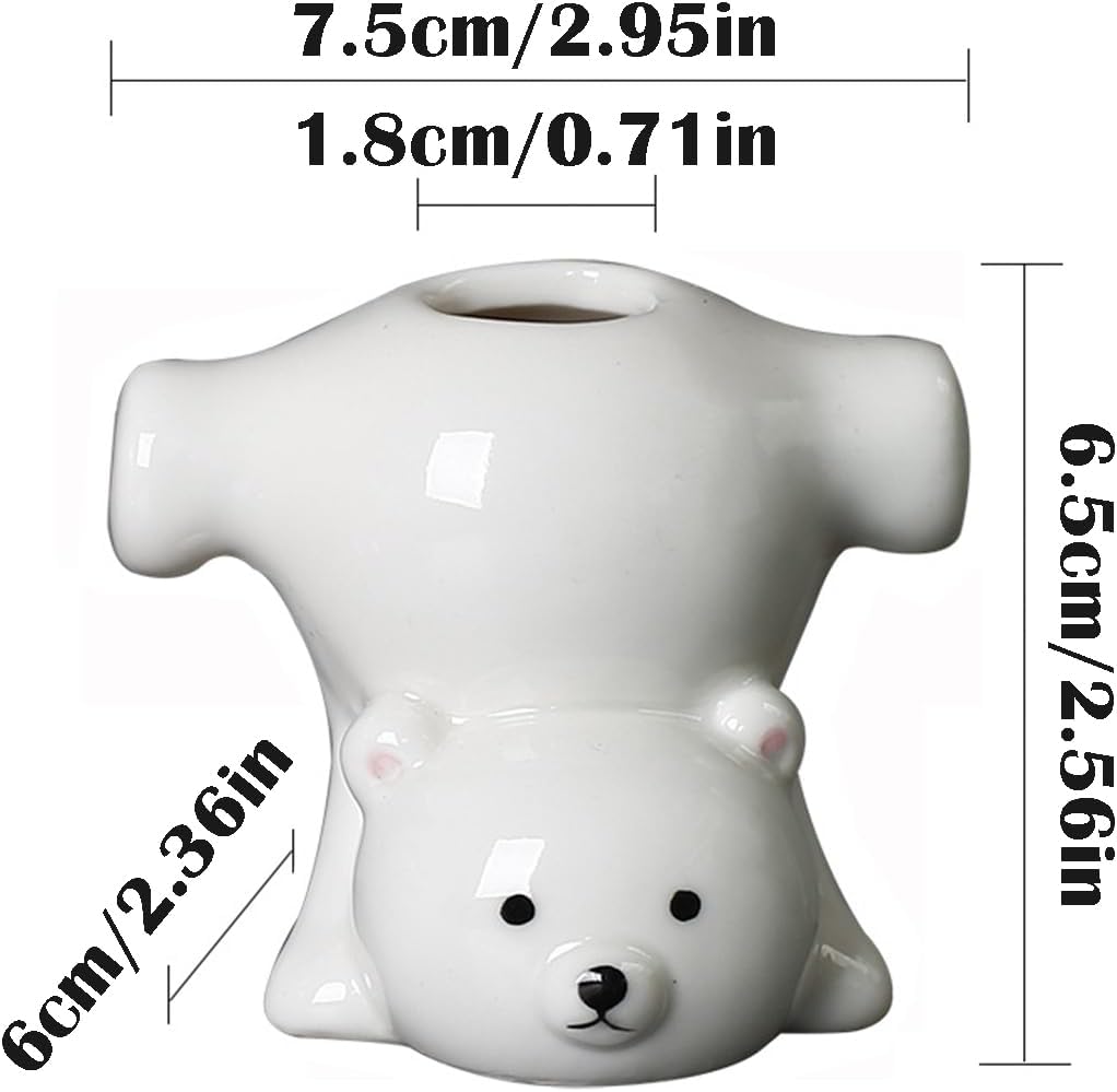 Two Funny Bear Toothbrush Holders