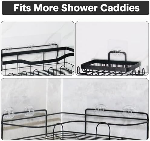 FEPTUASE 4-Piece Adhesive Shower Caddy for Bathroom Kitchen Storage