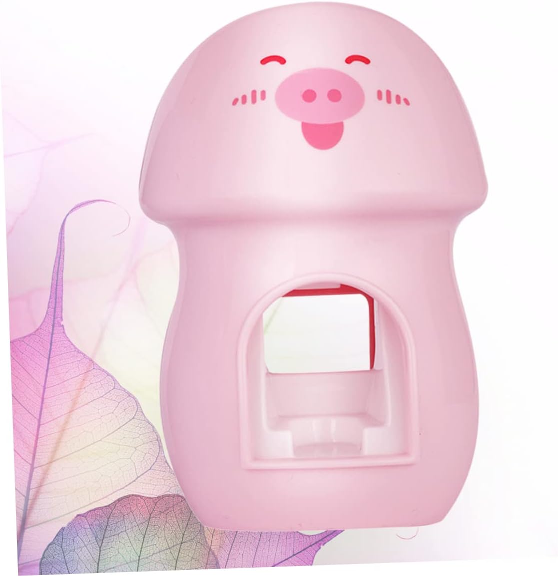LIFKOME Pink Wall Mounted Toothbrush Holder with Automatic Toothpaste Squeezer