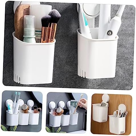 Amosfun Suction Cup Toothbrush Holder Wall Mount No Drill