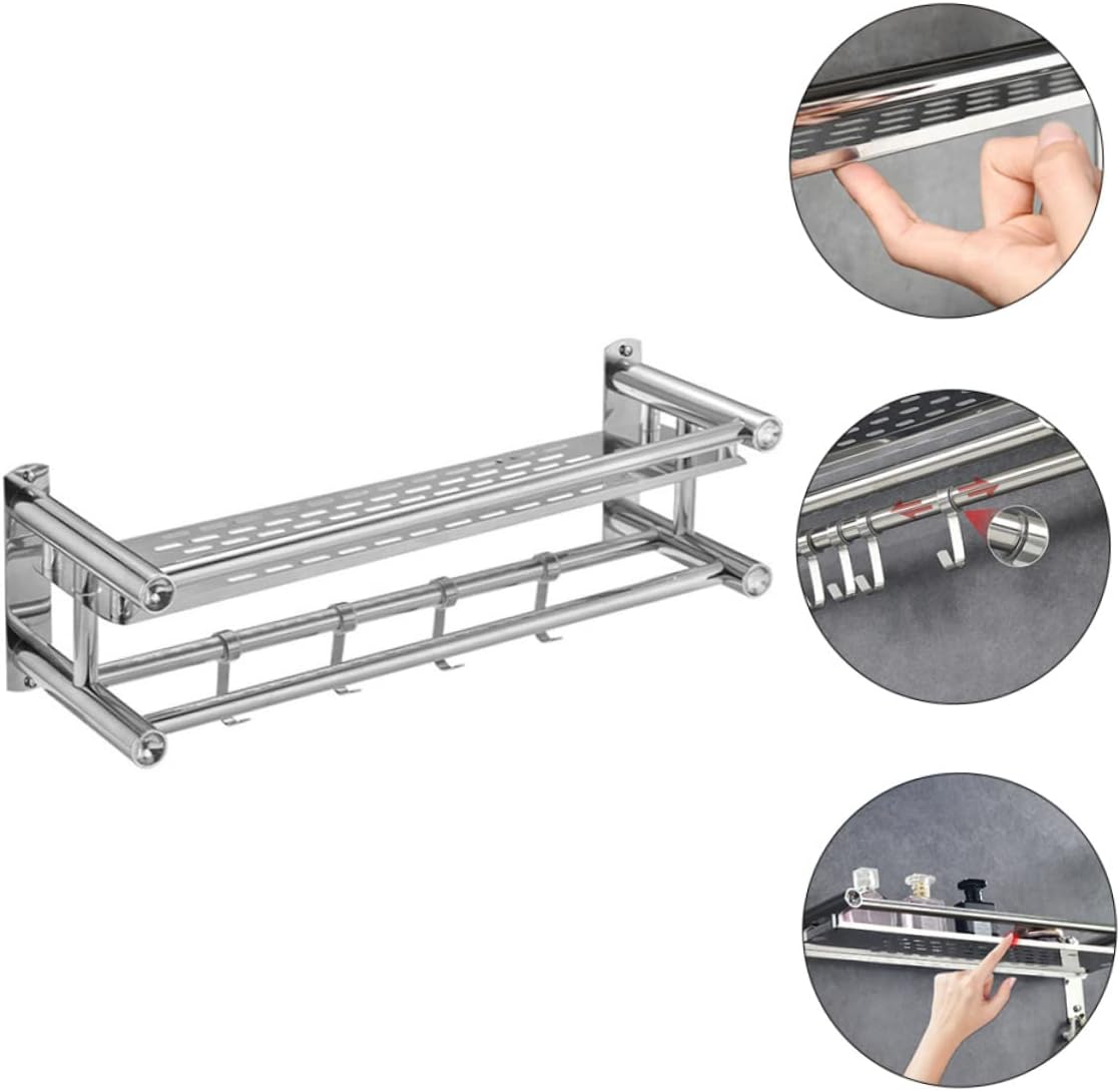 Bathroom Storage Rack Organizer with 360-Degree Rotation