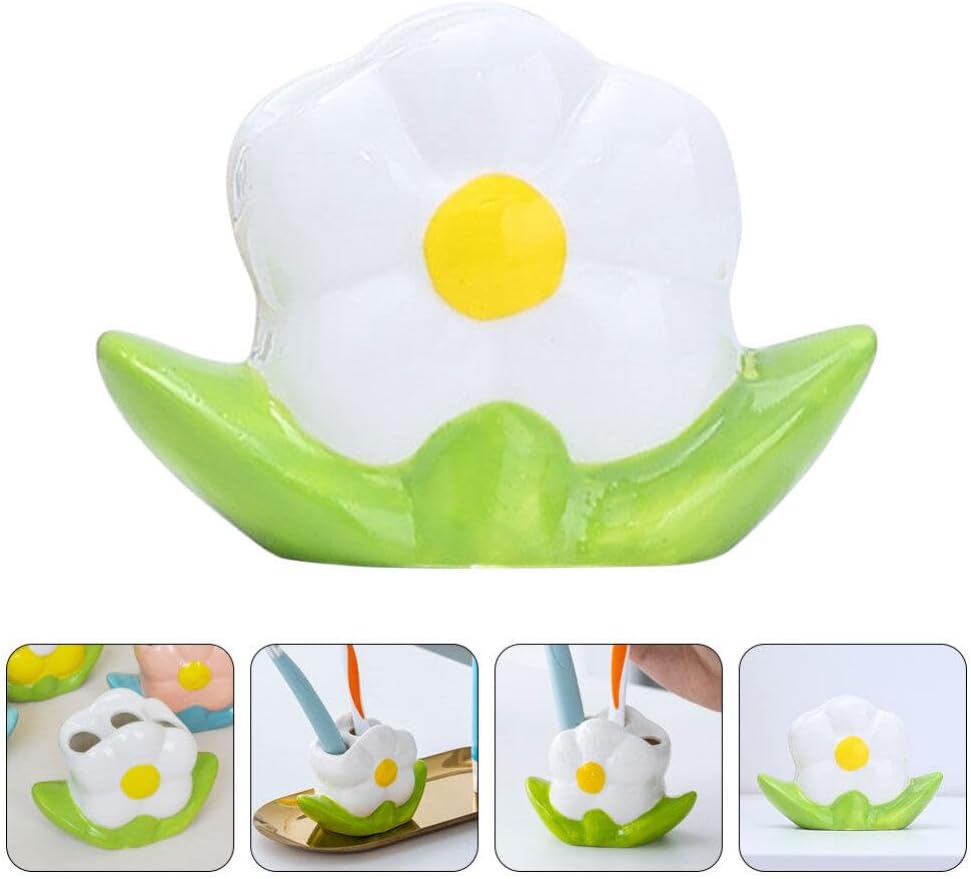 Floral Toothbrush Pen Organizer