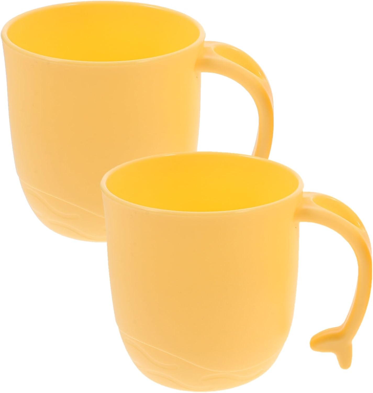 Luxshiny 2PCS Dolphin Tail Handle Unbreakable Mouthwash Cups for Boys and Girls
