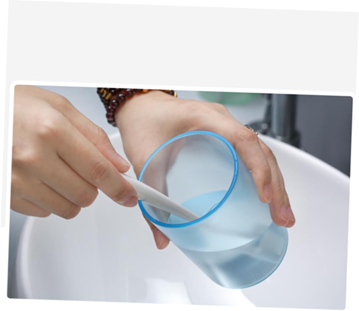 Transparent Toothbrush Cup Water Mug for Bathroom Elegant Sturdy Design