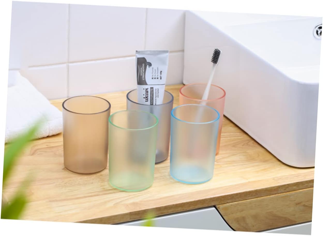 Transparent Toothbrush Cup Elegant Water Mug for Bathroom