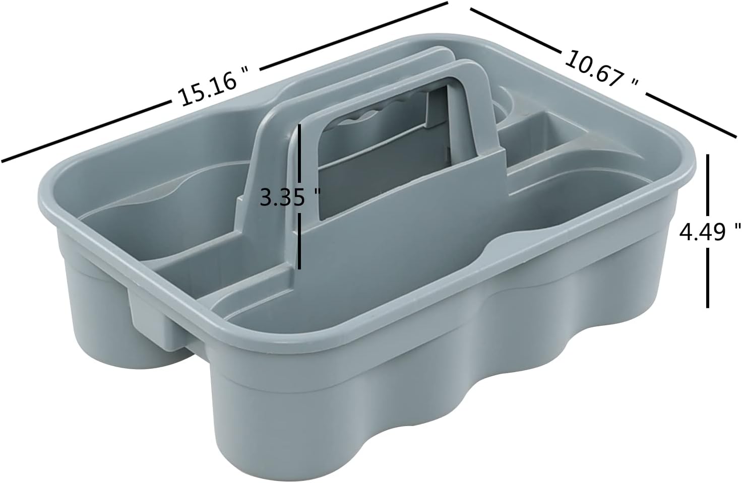 Melontray 6-Pack Plastic Cleaning Supply Caddy with Carry Handle