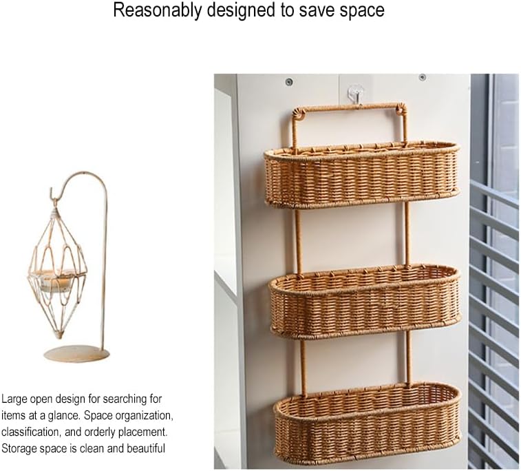 Oiche Rustic Bath Organizer Portable Woven Shower Holder