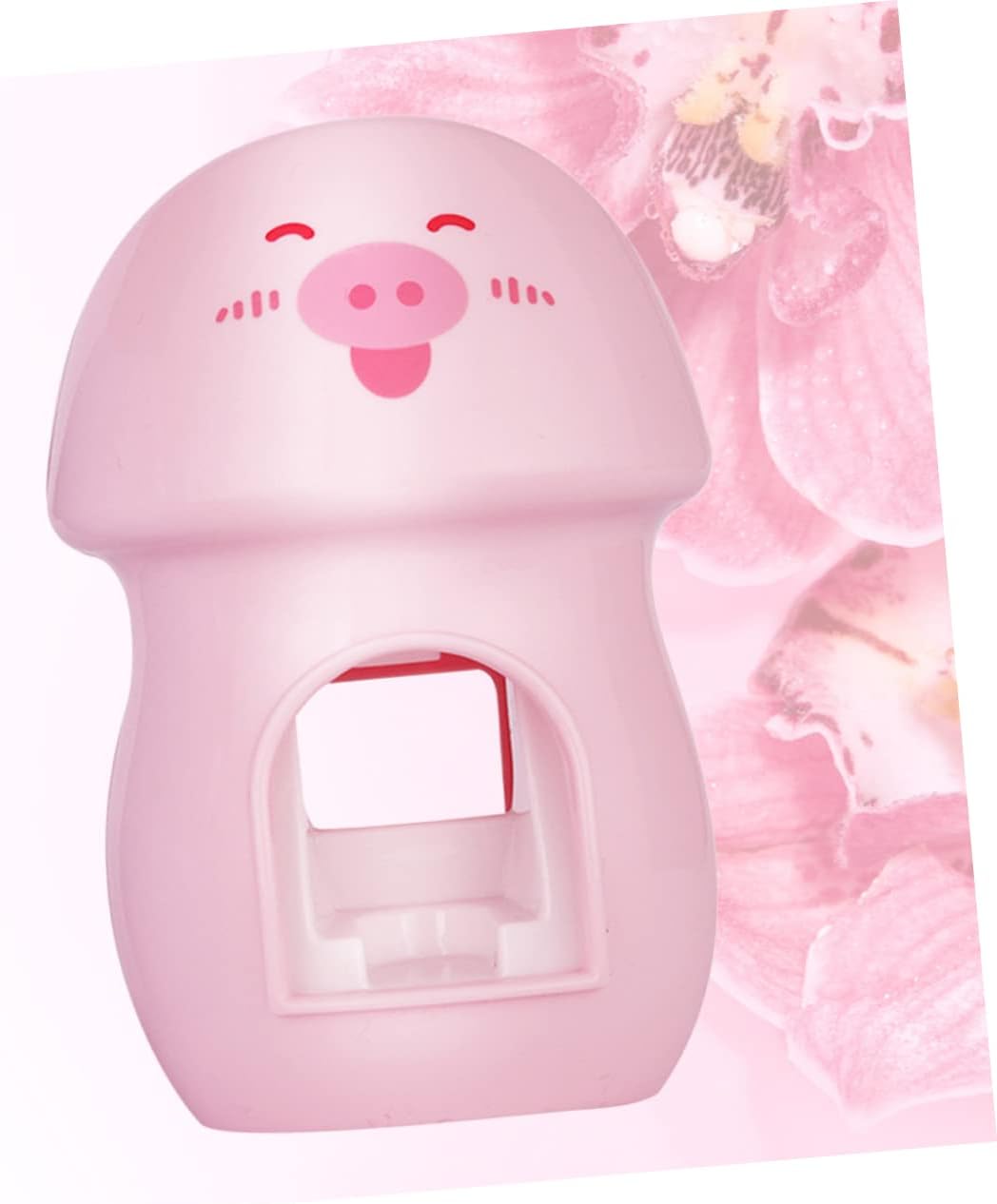LIFKOME Pink Plastic Bathroom Organizer With Wall-Mounted Toothbrush Rack And Toothpaste Squeezer