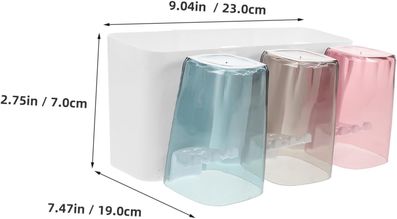 Space-Saving Wall Toothbrush Toothpaste Holder Set of 3