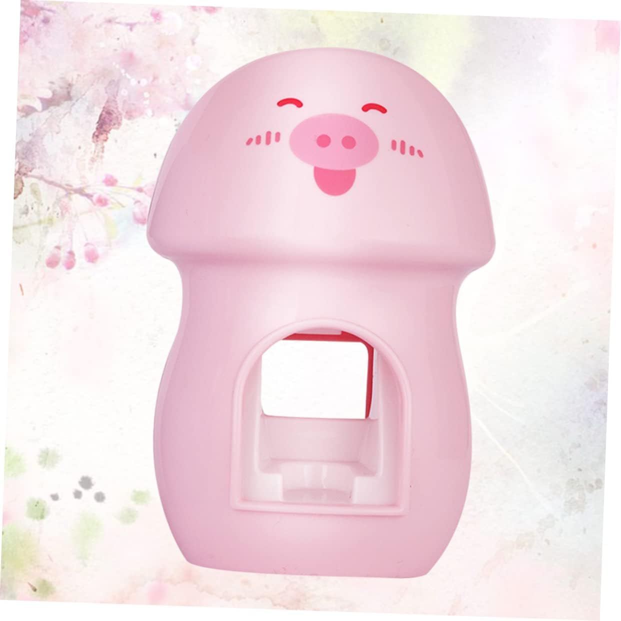 LIFKOME Pink Plastic Bathroom Organizer With Wall-Mounted Toothbrush Rack And Toothpaste Squeezer