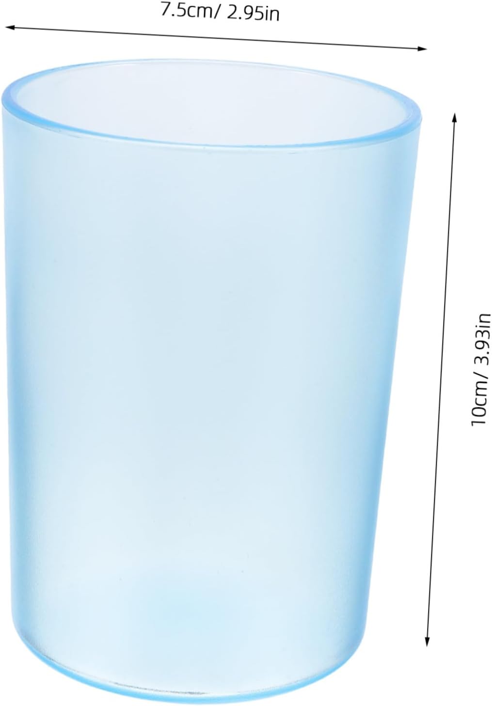 Stylish Blue Transparent Toothbrush Cup for Adults