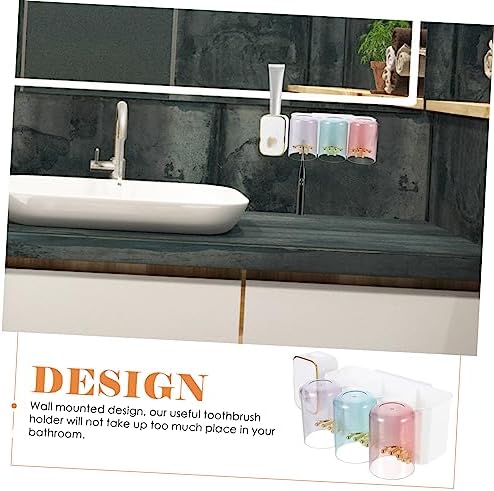 LIFKOME Wall Mounted Toothbrush Holder Organizer
