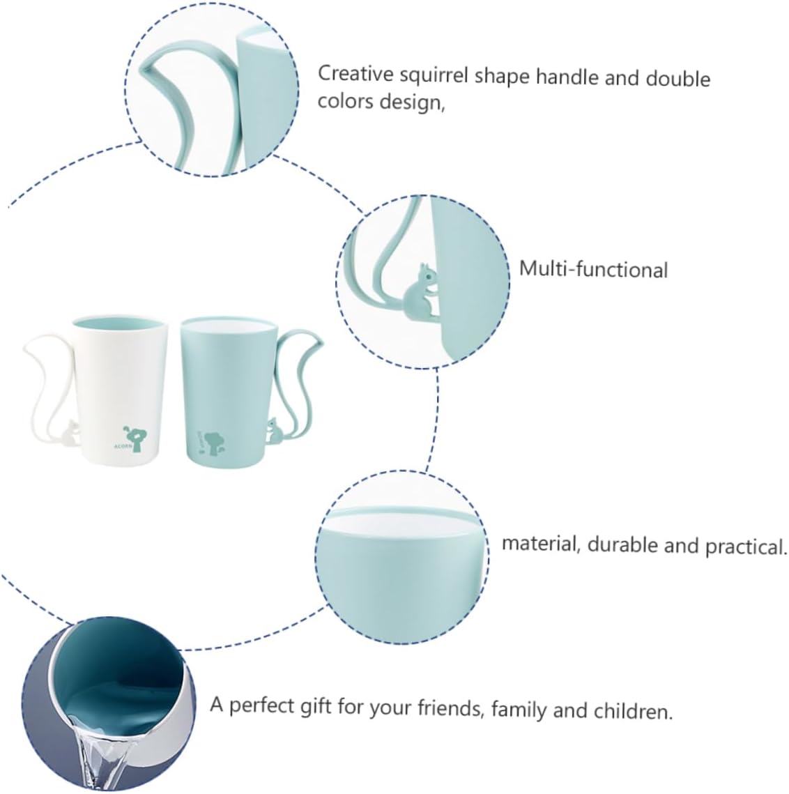 2 in 1 Tooth Water Brushing Cups