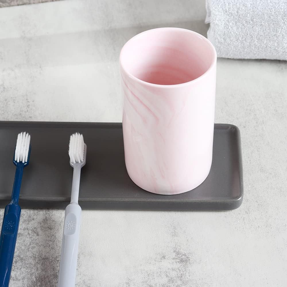 WongWongCat Pink Ceramic Toothbrush Holder 300ml