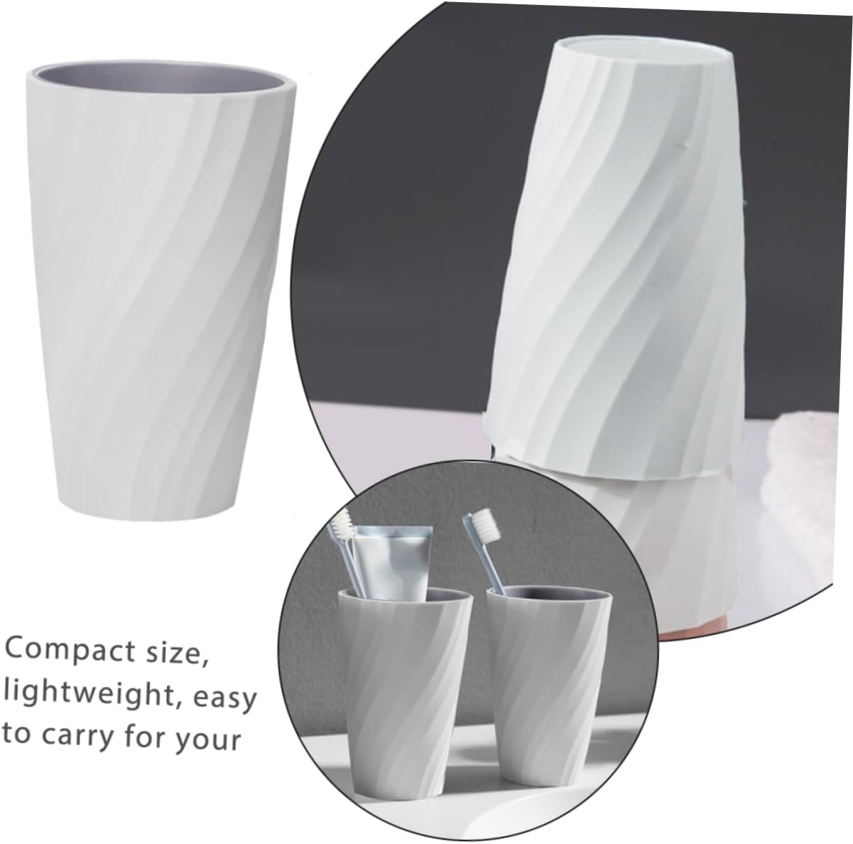 Zerodeko 2-Piece Portable Toothbrush Holder