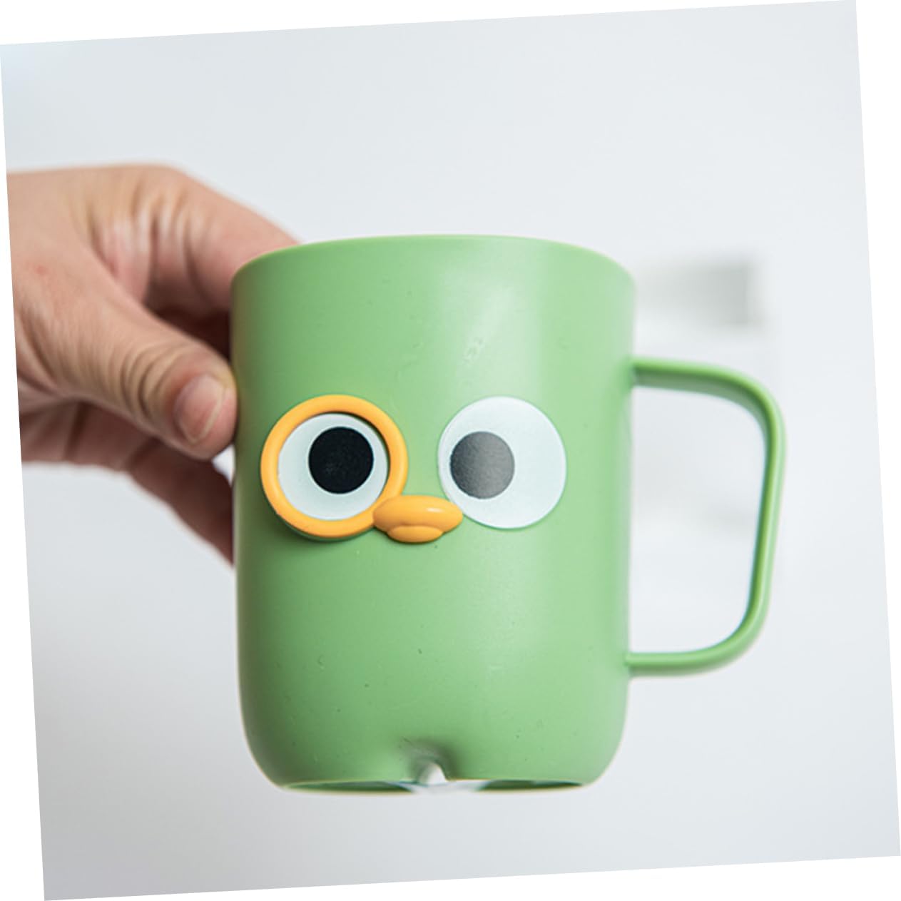 DRESSOOS 2PCS Cartoon Toothbrush Holder Cups for Reusable Storage in Bathroom