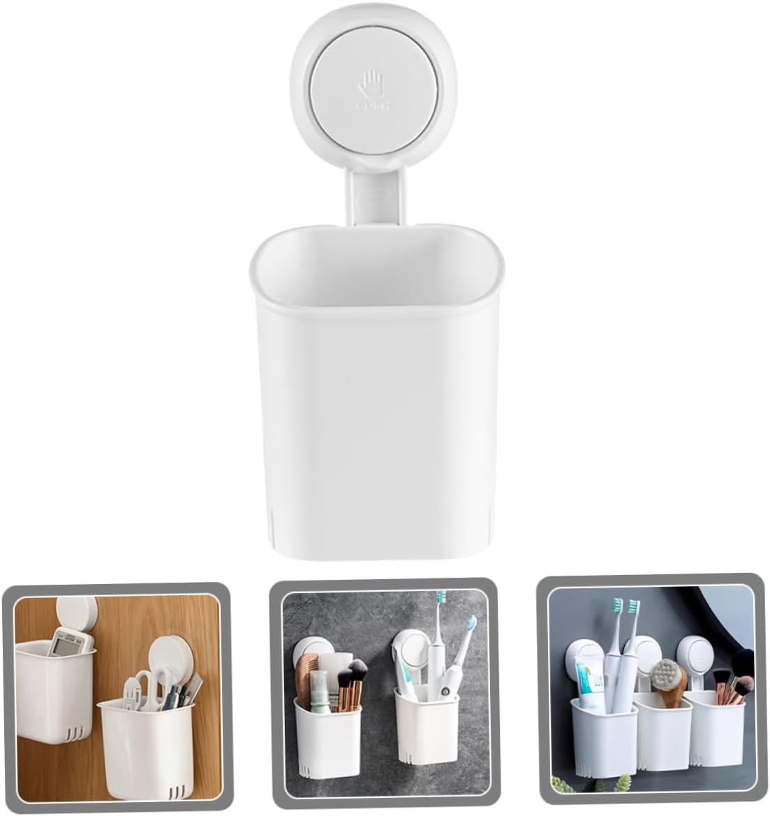 Perfect Wall Mount Toothbrush Organizer with Suction Cup