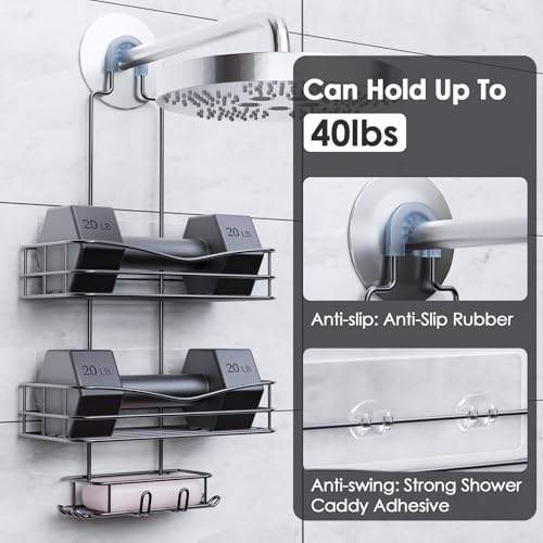 Lsnisni12-Piece Replacement Shower Adhesive Caddy Hooks