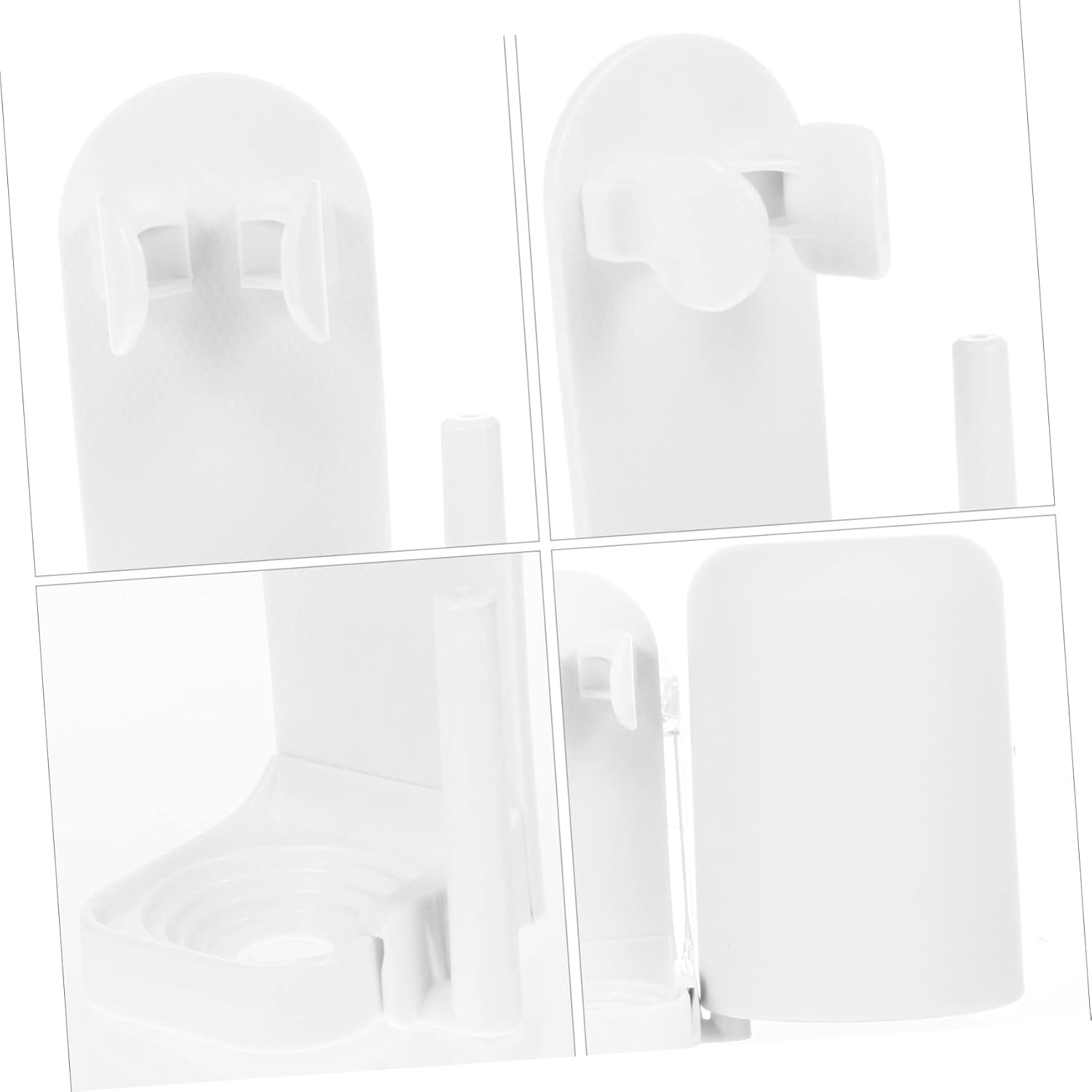 Space-Saver Wall-Mounted Electric Toothbrush Holder 2-Piece Set 1