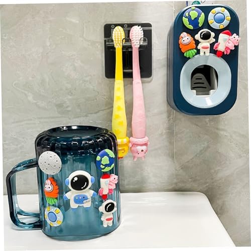 Space-Themed Wall Toothbrush Holder for Kids