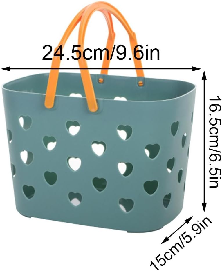 Portable Shower Basket with Handles and Storage