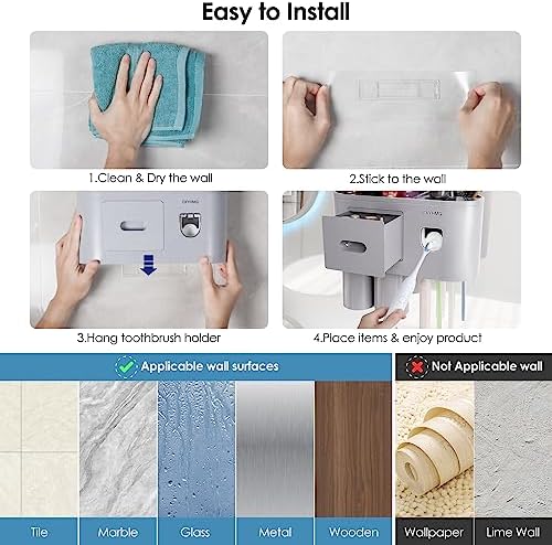 Automatic Toothpaste Squeezer for Kids Wall-Mounted