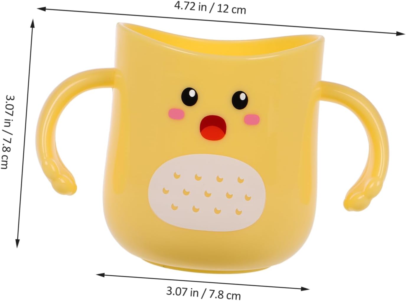 Toyvian Double Handle Toothbrush Cup for Boys Girls