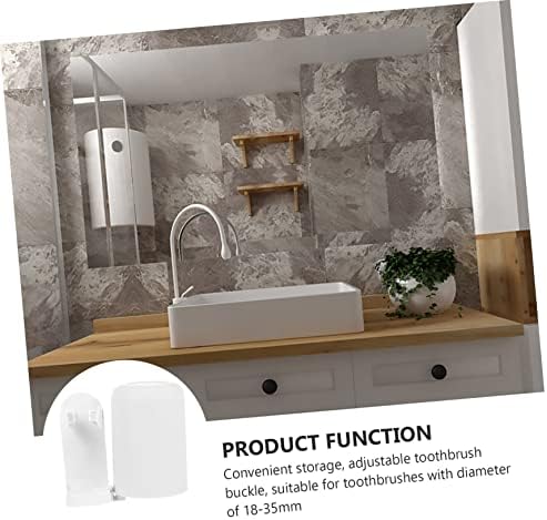 Space-Saver Wall-Mounted Electric Toothbrush Holder 2-Piece Set 1