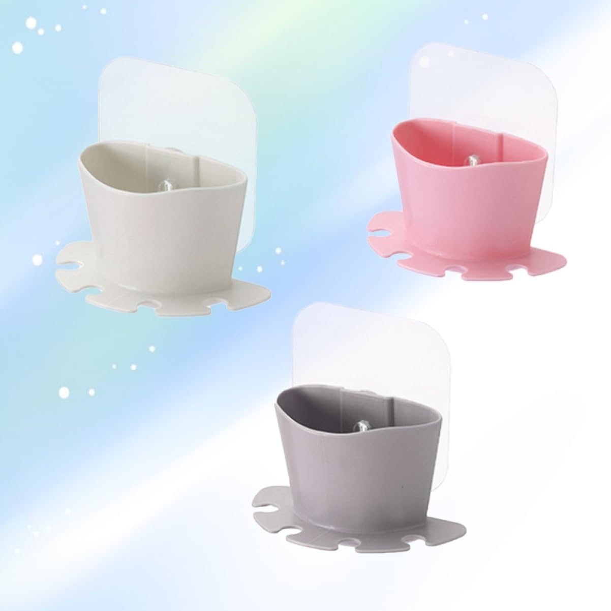 Self-Adhesive Toothbrush Holder Cup - Save Space Organize Effectively