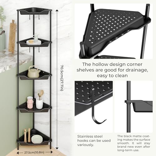 ODesign 5 Tier Floor Standing Corner Shower Caddy