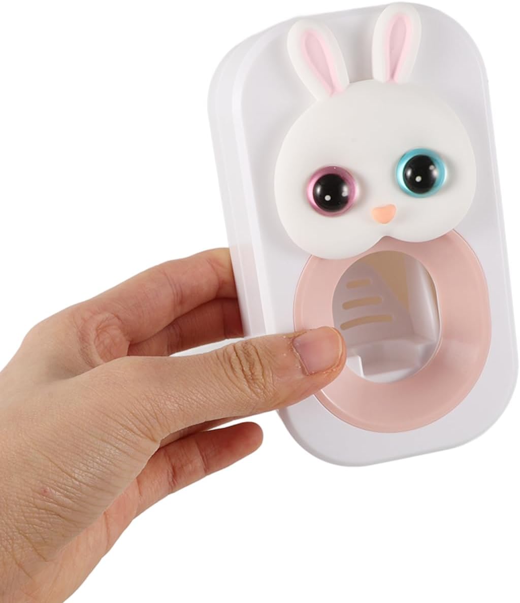 Adorable Bunny Toothbrush Dispenser Wall-Mounted Durable Tootheseenteredjs