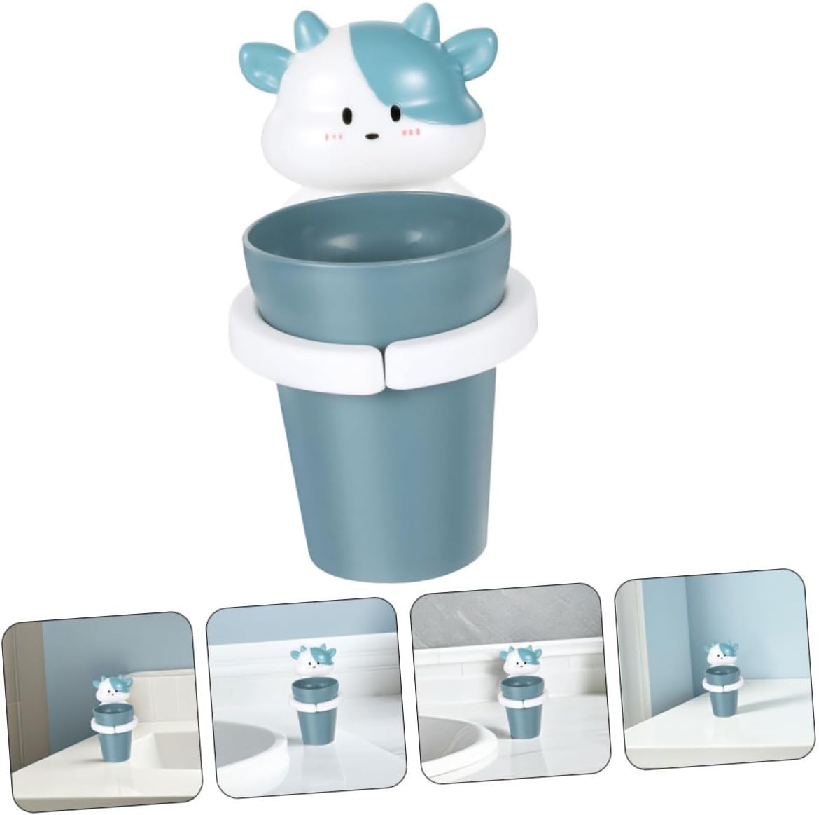 LABRIMP Cartoon Characters 2-Piece Toothbrush Mouthwash Holder Set