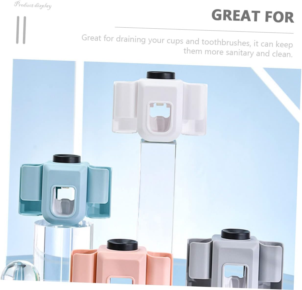 RORPOIR Wall-Mounted Toothbrush Toothpaste Organizer