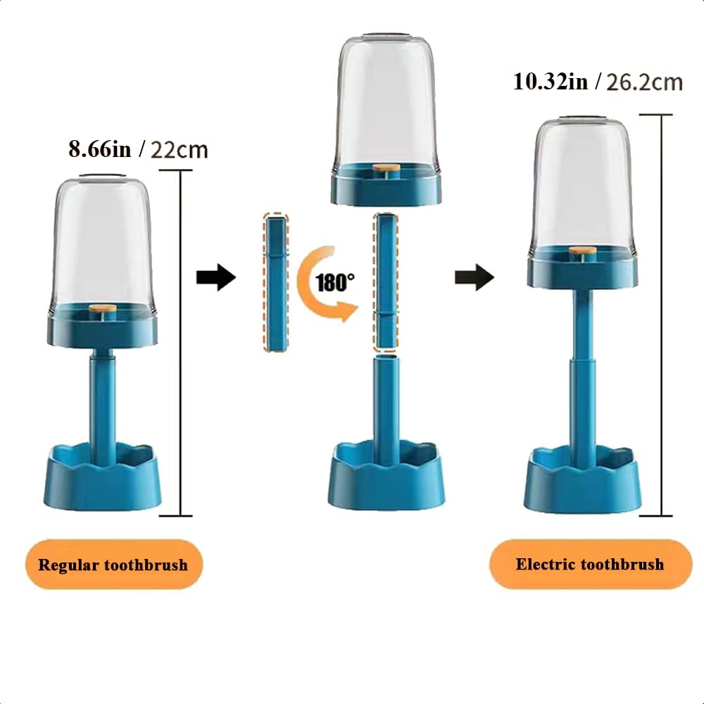 Toothbrush Holder with Cup Cover and 3 Slots