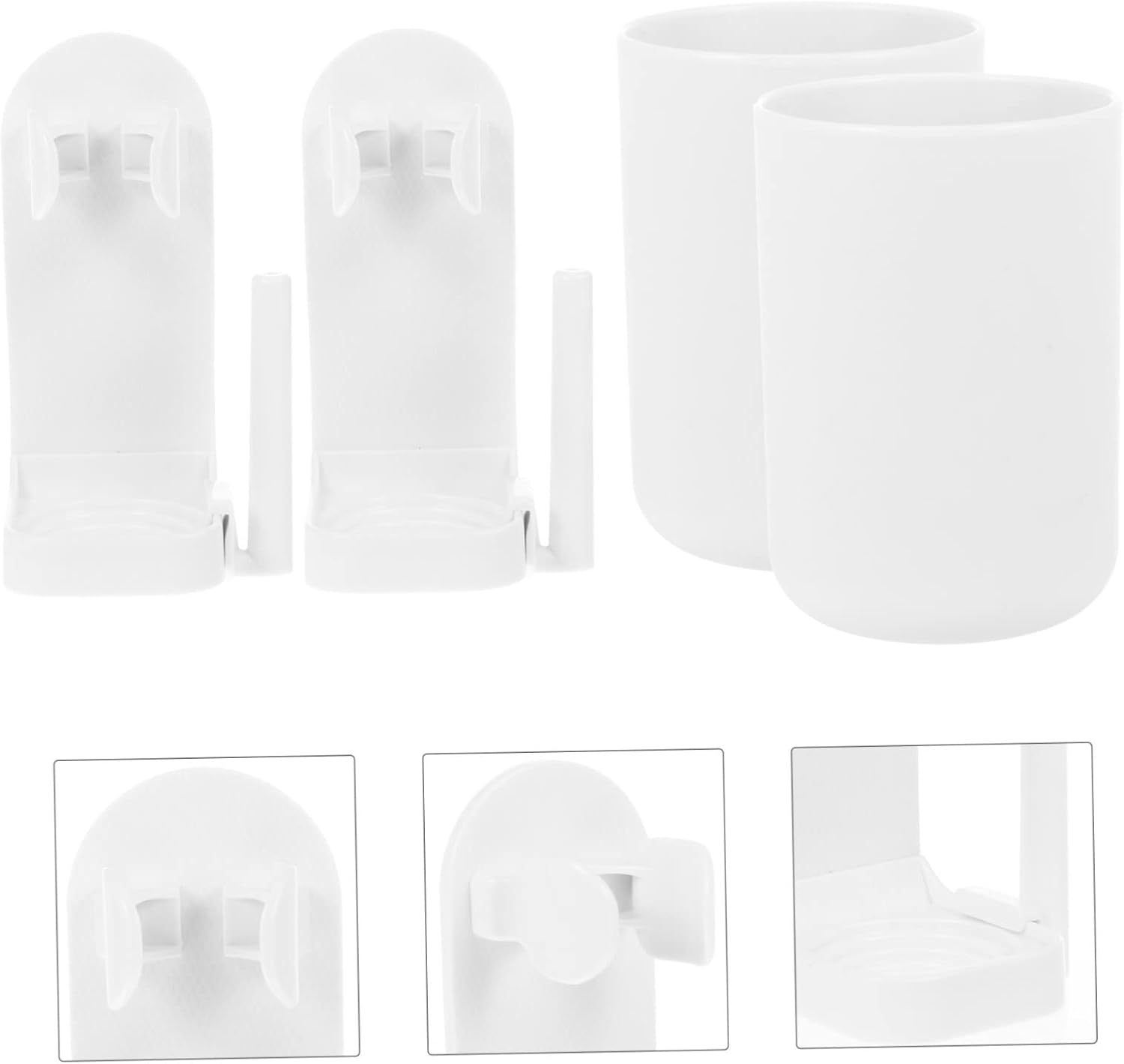 2-Pack Wall-Mounted Toothbrush Holders Set