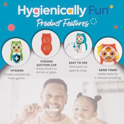 KID-FRIENDLY TOOTHBRUSH HOLDER WITH TIMER BLUE