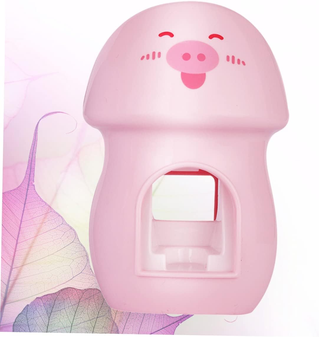 LIFKOME Pink Plastic Bathroom Organizer With Wall-Mounted Toothbrush Rack And Toothpaste Squeezer