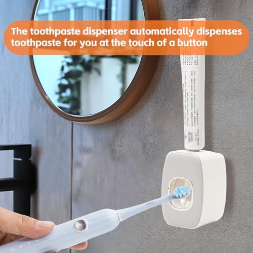 IntelliTooth - Family-Friendly Toothbrush Holder with Automatic Dispenser Modern Sleek Design