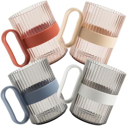 ABOOFAN 4pcs Reusable Toothbrush Cup Holder for Bathroom Mouthwash and Cold Drinks