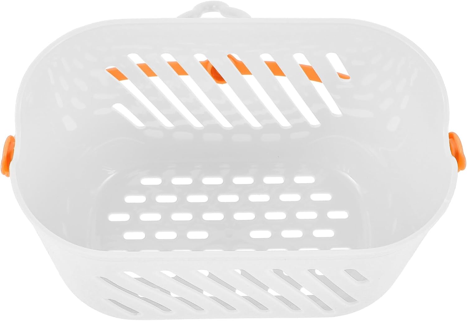 Zerodeko Plastic White Shower Storage Basket With Hooks