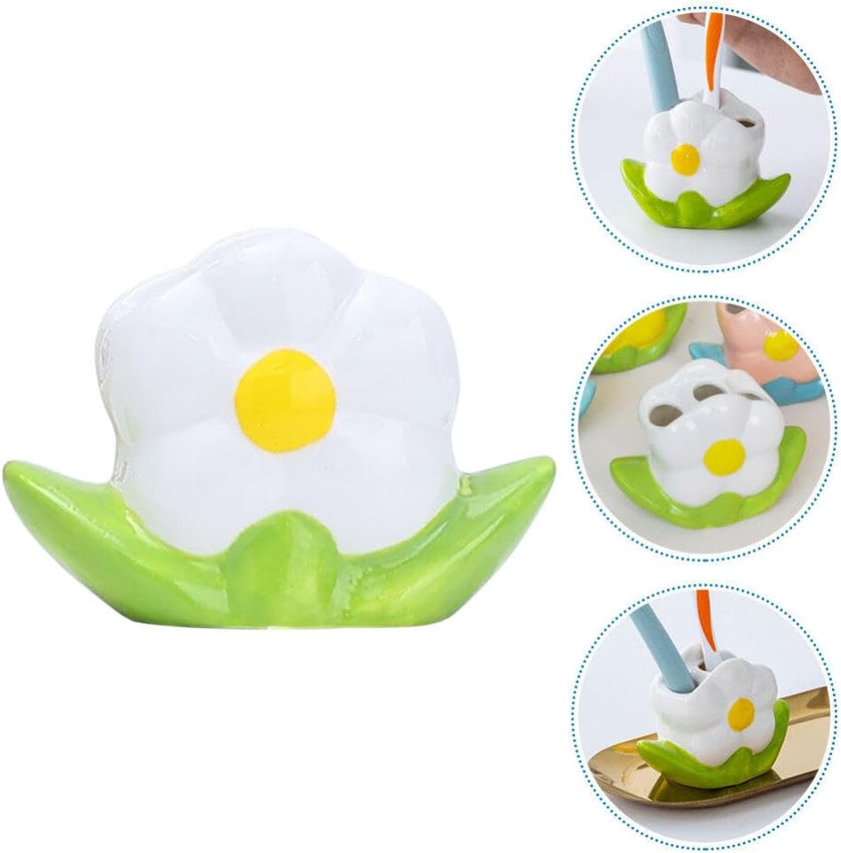 Floral Toothbrush Pen Organizer