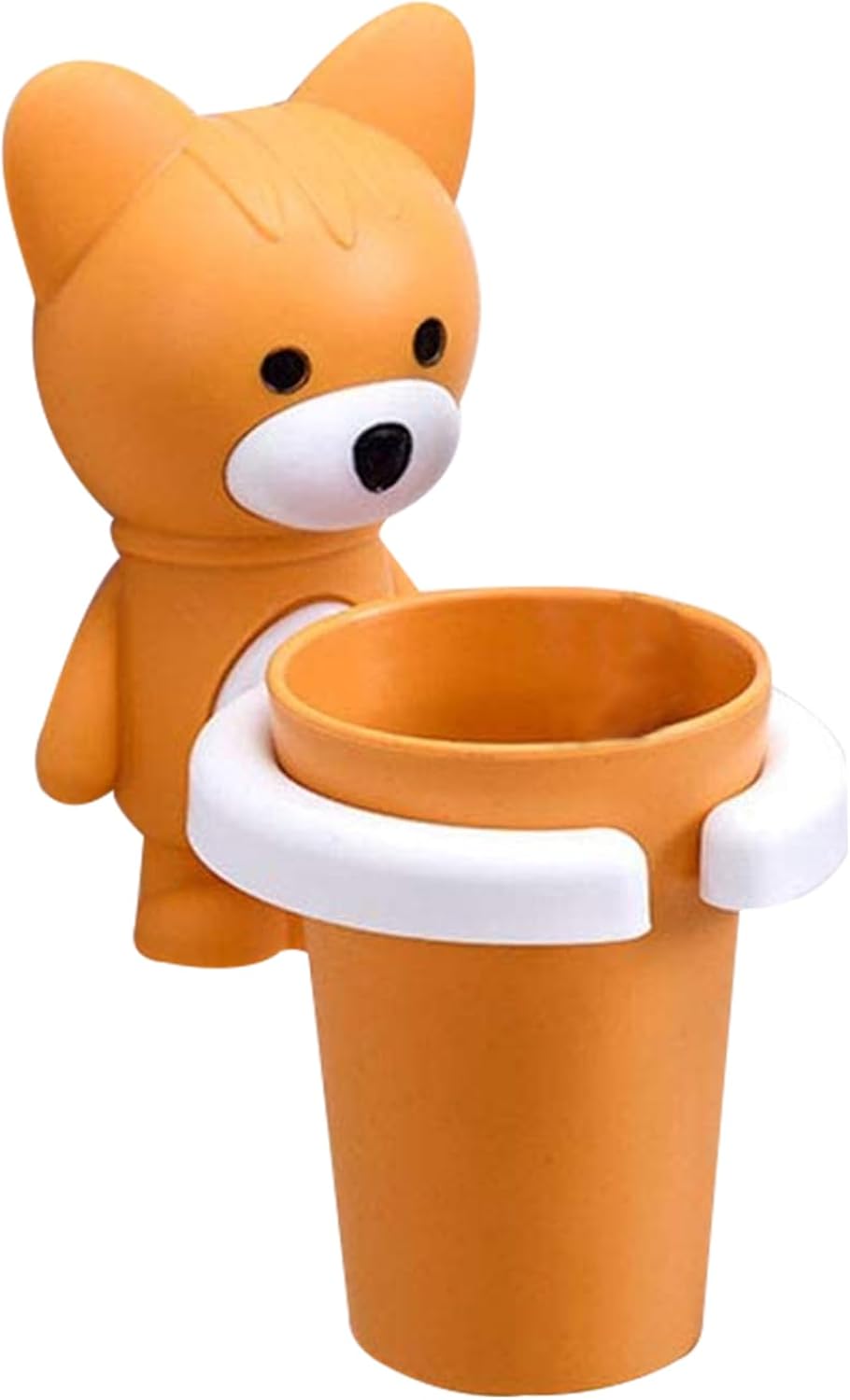 Kids Cartoon Fox Toothbrush Holder Wall Mounted
