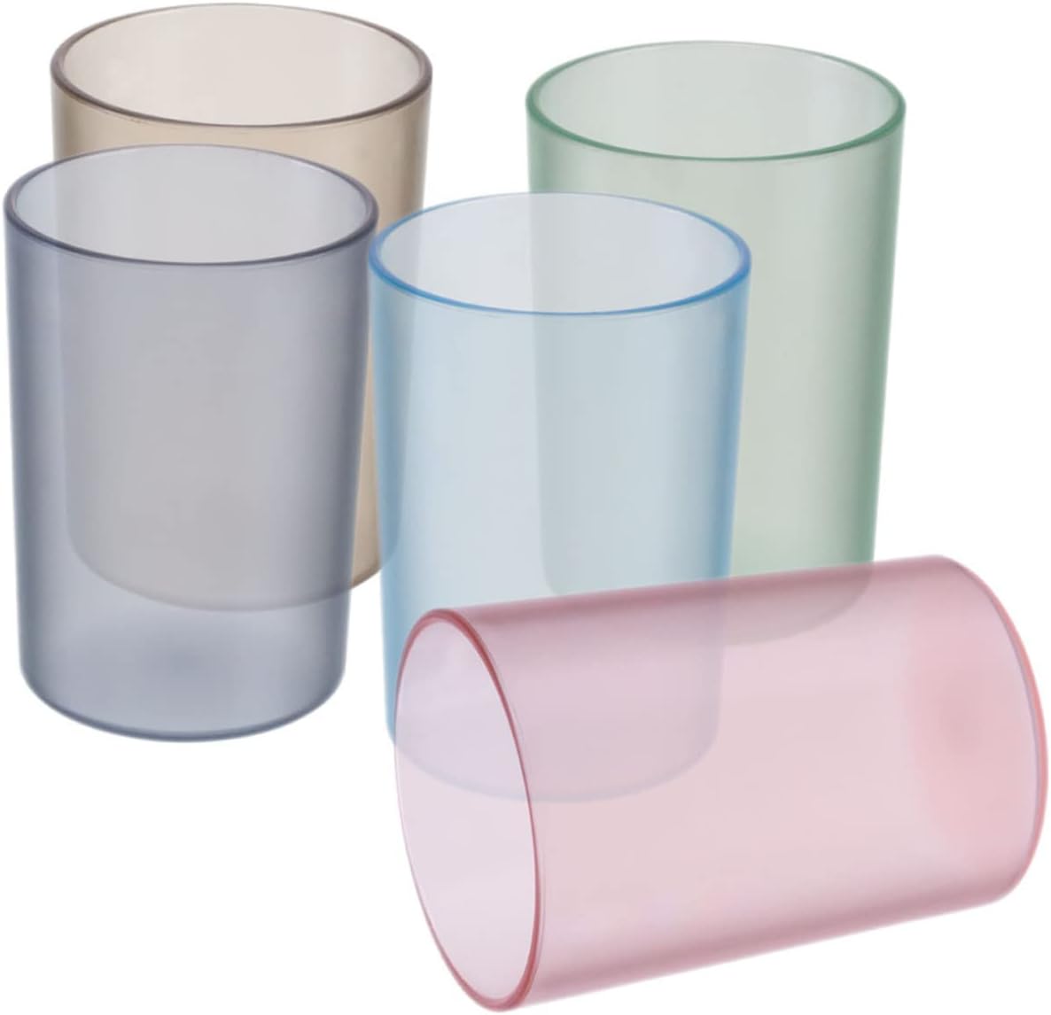 5-Piece Toothbrush Toothpaste Holder Set Pink Compact Travel Bathroom organisers