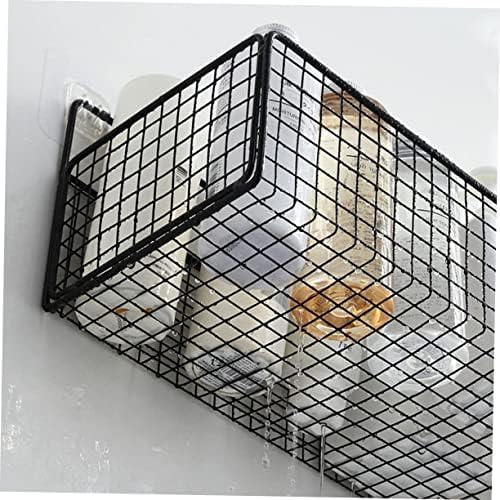 Zerodeko Floating Storage Rack No-Drill Floating Showers in Brightly Polished Iron