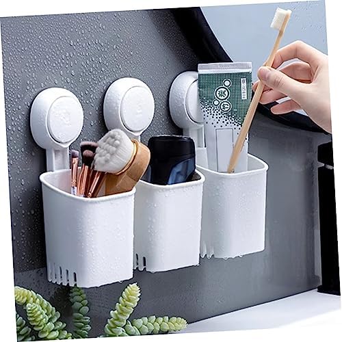 Perfect Wall Mount Toothbrush Organizer with Suction Cup