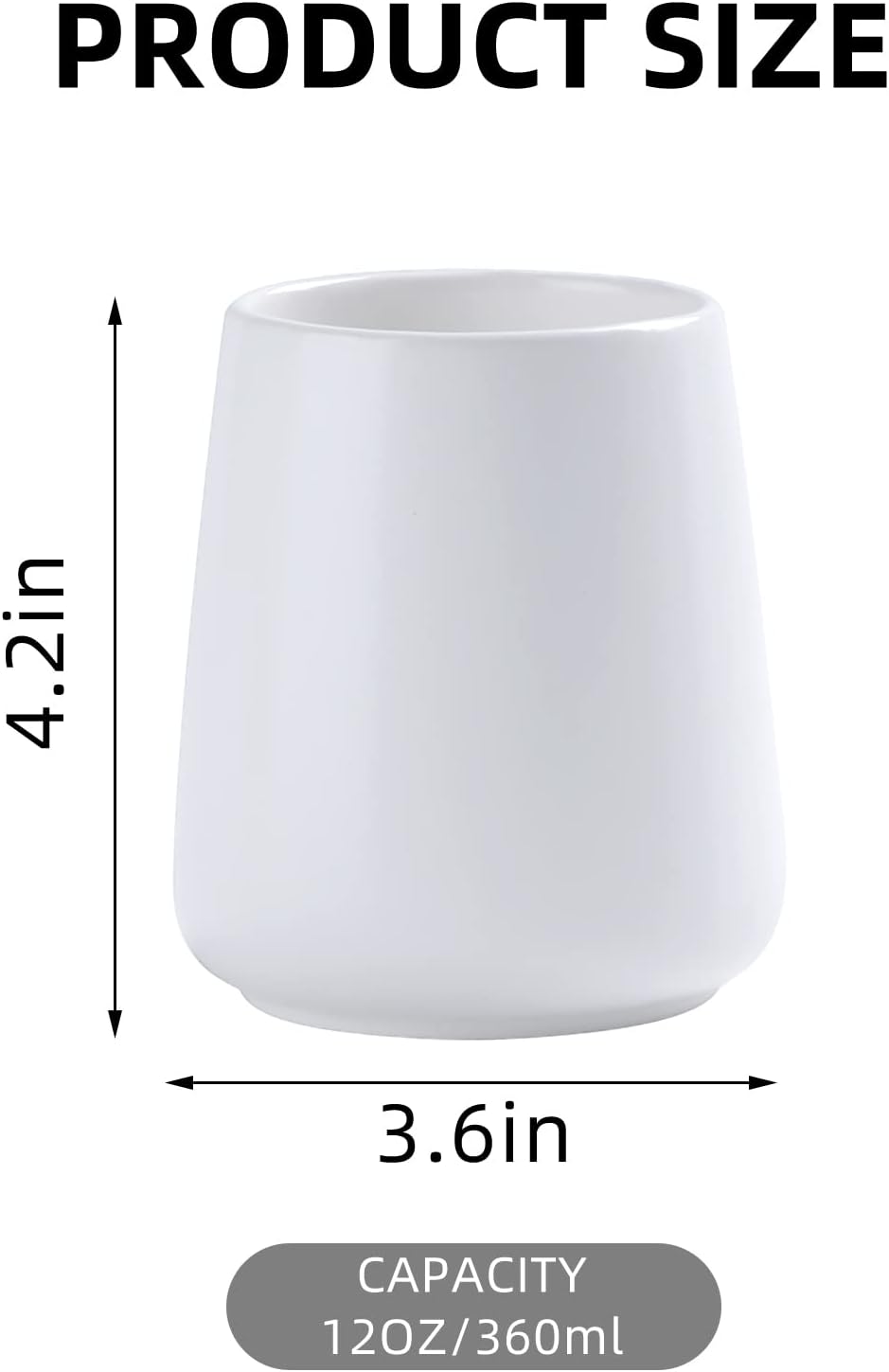 Elegant White Ceramic Toothbrush Holder Set for Bathroom Bedroom