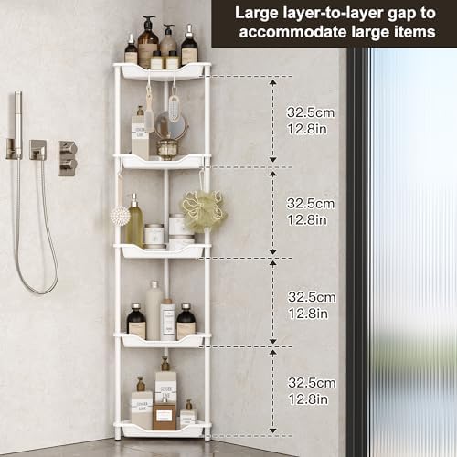 Orimade Rustproof 5 Tier Corner Shower Caddy Organizer